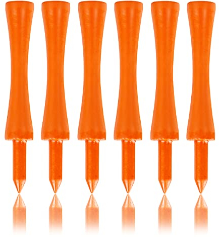 LIKOSO Golf Tees Holz 70MM 100 Stück Aus Bambus Biologisch Abbaubare Langlebigere Orange