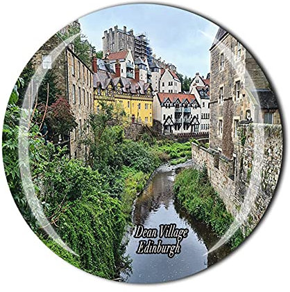 Edinburgh Dean Village Schottland Kühlschrankmagnet, Souvenir, Geschenk, Kristall, magnetische Aufkleber-Kollektion