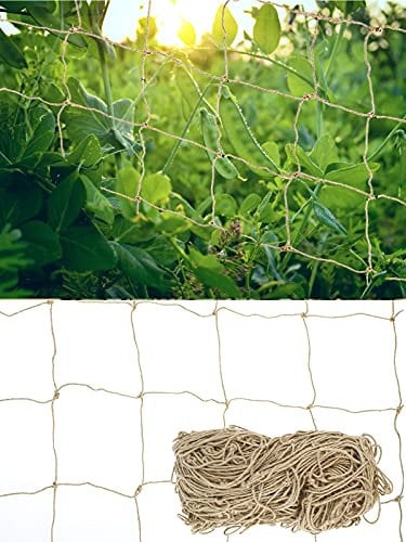 Filet de Treillis de Ficelle de Jute Reagia Filet de Support de Plantes grimpantes Robuste pour Les Plantes de Vigne de Jardin en Plein air et la décoration Murale (2 x 3 m / 78,7 x 118,1 Pouces)