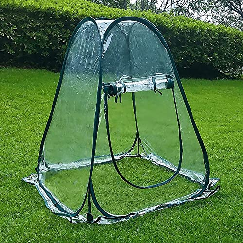 JQBFPL Pop Up Gewächshaus Kleines, PVC Transparent Folie, Balkon-Gewächshaus, Gewächshaus Klein Überwinterungszelt für Pflanzen Gewächshaus Pflanzen Mini Gewächshaus Winterschutz für Pflanzen