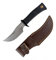 cuchilleria deportiva MUELA - PIK-AS. Cuchillo desollador Muela. Mango de Goma. Hoja: 12 cm. Funda cuero Herramienta para Caza, Pesca, Camping, Outdoor, Supervivencia y Bushcraft.