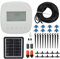 Kit de riego automático, kit de riego automático por goteo, máquina de riego inteligente con control de voz, temporizador de riego WiFi, carga solar, programable, para riego de plantas de vacaciones e