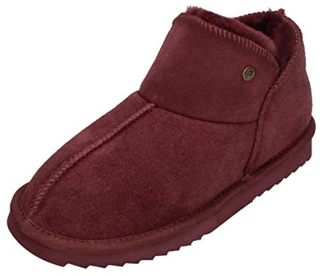 Warmbat Damenschuhe Schaffell Booties WILLOW - port, Größe:39 EU