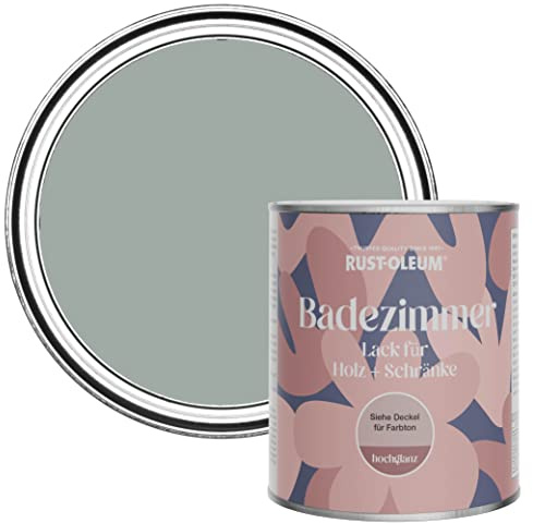 Rust-Oleum Grey Moisture Resistant Bathroom Wood and Cabinet Paint in Gloss Finish - Pitch Grey 750ml