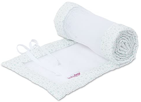 babybay Paracolpi in rete adatto per modello originale, bianco con stelle glitterate, menta