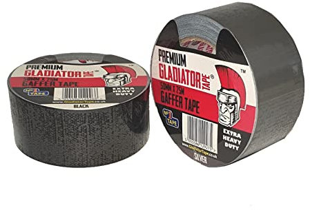 Strong Ultimate Cloth Tape Silver Tape (50 MESH) Silver 50mm x 25m, The Ultimate High Strength Waterproof Gaffer and Duct Adhesive Cloth Repair Tape