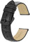 BISONSTRAP Uhrenarmband 20mm, Armband aus Alligator Geprägtem Leder, Dunkelgrau mit Schwarze Schnalle