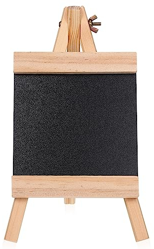 MAGICLULU 1 Set Aufsteller mit Kreidetafel aus Holz Mini kreidetafel mit Holzrahmen Dekorative Abnehmbare Kreidetafel für Tischdeko