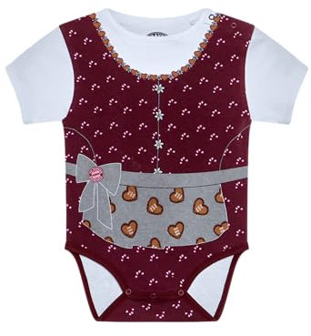 FC Bayern München Baby Body Dirndl I Rot I Kurzarm I Fußball I Größe 56