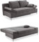 Modernes Cord Funktionssofa mit Gästebett und Bettkasten 202 cm breit, Federkern im Sitz und Rücken, Schlaf-Couch mit Liegefläche 144x198 cm, Bezug Cordstoff in Grau Anthrazit / 15204