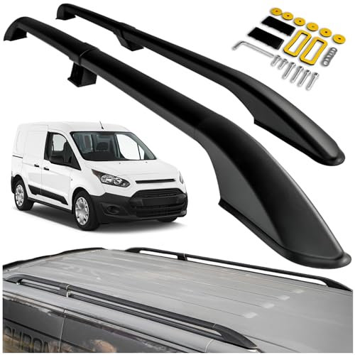 CHROMEMASTER Dachreling Dachträger Kompatibel mit Ford Transit Connect II Short L1 2014-2021 | Zur Befestigung der Dachgepäckträger, Dachboxen oder Dachfahrradträger | Konstruktion aus Alu