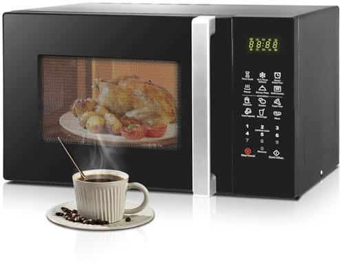 Smad Micro Ondes Combiné 25L, Puissance Micro-Ondes 1450W et Gril 1000W, 11 Niveaux de Puissance avec Multiples Modes: Grill, Combi, Décongélation, 6 Programmes Automatiques, Design Avancé