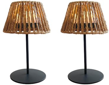 Lumisky TWINS RAFFY 2 Stück Mini-Tischlampen, kabellos, weiß, dimmbar, Höhe 23,5 cm