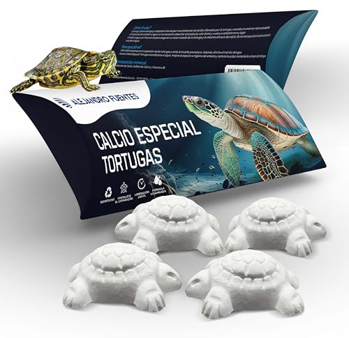 AF® - 4 Calcio per Tartarughe di Terra, 4 Pack Osso di Seppia per Tartarughe | Rilascia il Reptile calcium Lentamente, Evita il Cattivo Odore, Calcio Rettili, ossi di seppia per tartarughe