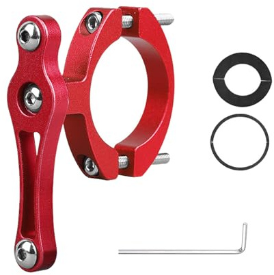 SHULLIN Fahrrad Wasserflasche Lenkerhalterung Flaschenhalter Adapter Rot | Fahrrad Universal MTB Flaschenhalter Adapter Aluminum Seat Post Lenkerhalterung Fahrrad Trinkflaschenhalter 1 Stück
