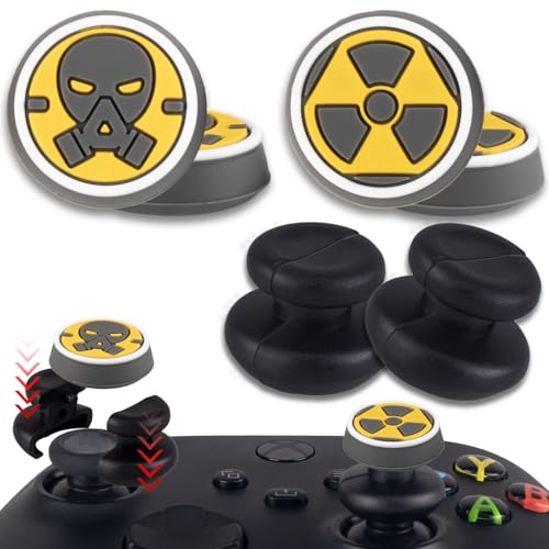 PlayRealm 2 x Daumenstick-Verlängerung und Daumengriff für PS5- und PS4-Controller (Fallout F)