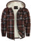 igeekwell Fleecejacke Herren Winterjacke mit Kapuze Hemdjacke für Männer Karierte Jacke für Winter Flanellhemd mit FleeceFutter & Reißverschluss Holzfällerjacke Thermojacke für Outdoor