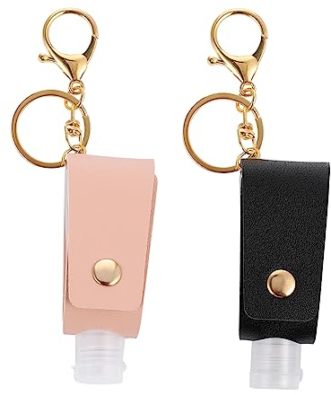 Gogogmee 2stücke Flasche Schlüsselanhänger Nachfüllbar Tragbar Abdeckung Hülle Für Handwaschgel Parfüm Kosmetik Innenbereich Außenbereich Camping Wandern