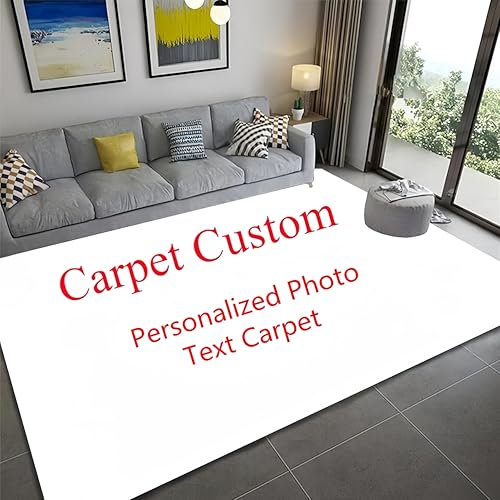 RUILBJ Maßgeschneiderter Teppich Mit Ihrem Eigenen, Personalisierte Dekorative Fußmatte, Personalisierter Rutschfester Bodenteppich Foto/Logo/Text Für Zuhause, Wohnzimmer (80x160cm)