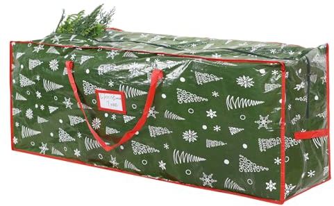 Falflor Christmas Tree Storage Bag Fits up to 9Ft Holiday Decor Storage Waterproof Christmas Tree Bag Durable Storage Bag with Carry Handles Zipper for Christmas Trees(Green)
