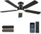 Shanggu Ventilatori da soffitto con luci -132cm Ventilatore da Soffitto con Luce e Telecomando Silenzioso, Pala Soffitto con Luce Dimmerabile, Ventola Soffitto Grande con 5 Pale, Funzione Memoria