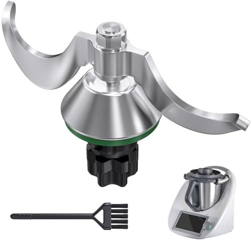 Couteau à pâte pour Thermomix TM6/TM5, Pièces détachées pour couteau Thermomix, Couteau à pâte en acier inoxydable, Nettoyage rapide, Pas de résidu de pâte ni de contamination par la saleté