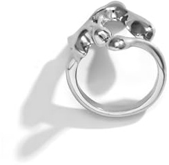 Schmuck für Männer und Frauen Hip Hop Open Liquid Ring Weiblich Cool Wind Persönlichkeit Linie Ring Hochzeitstag Weihnachten Geburtstag