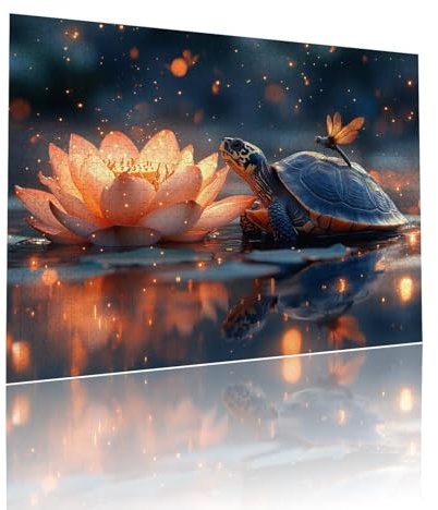 Turtle Jigsaw Puzzles for Adults Difficult 5000 pieces Lotus Adult Kids Toddler Puzzle Age 4-6 Mini 5-8 Year Olds Jigsaws Learning Educational Challenge Toys, Home Decoration and Gifts 105x156cm t-955