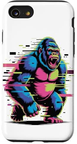 Glitch Art Gorilla Silverback Gorillas Case for iPhone SE (2020) / 7 / 8