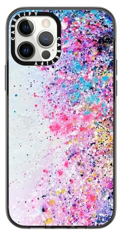 CASETiFY Kompakte Schutzhülle für iPhone 12 Pro [2 x Falltest in Militärqualität/1,2 m Fallschutz] - Confetti Sprinkles - Schwarz