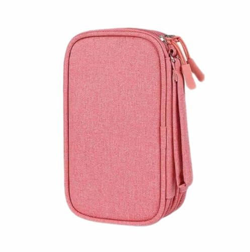 LOLANIUT Borsa organizer per elettronica, a doppio strato, 22 x 13 cm, per riporre i cavi, accessori, gadget per cuffie, power bank, ufficio e casa