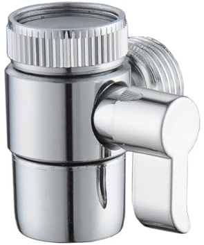 Duschumstellventil 1/2 Zoll Kupfer Einhebel Adapter für Handbrause | Verchromte Oberfläche, Schneller Wasserwechsel, Geeignet für Waschbecken oder Duscharmmontage, Silberne Ausführung