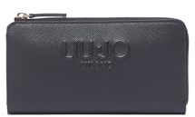 Liu Jo Damengeldbörse Caliwen XL Zip Around, Schwarz, Kunstleder, 19,5 x 10 x 2,5 cm, 12 Kartenfächer, mit Münzfach und Innentaschen