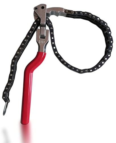 GBKDQQ Chiave filtro olio regolabile: chiave catena di alta qualità auto, 55 cm, strumento di filtro olio durevole, catena duplex 60 cm, per officina e riparazione auto