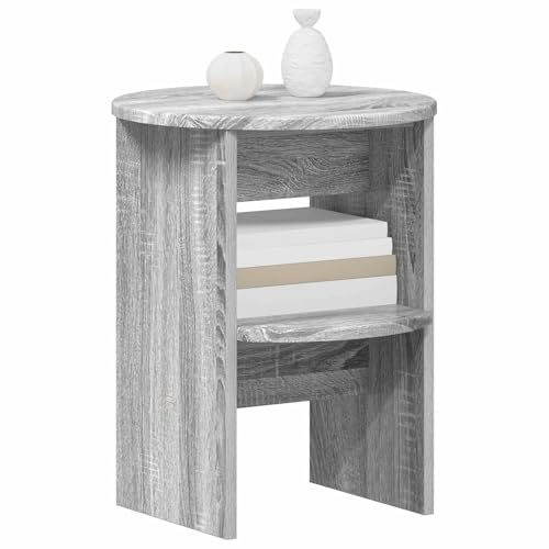 vidaXL Seitenschrank 2 pcs Graues Sonoma Ø40 x 50 cm Holzwerkstoff, Wohnzimmer, rechteckige Aufbewahrung, moderner Sideboard, robuster Schrank, feuchtigkeitsbeständig, platzsparend