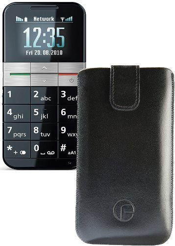 Favory 43534072 absaugart schwarz Tasche Etui für Handy Schutzhüllen für Mobiltelefone (Etui, Swisstone, BBM 320, Schwarz)