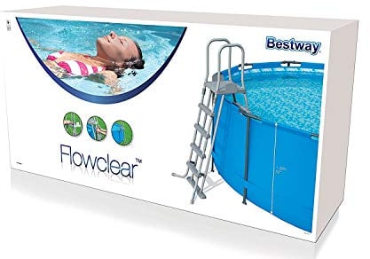 Scaletta Bestway per Piscine con Altezza 132 cm idonea Anche per Piscine di Marca Intex