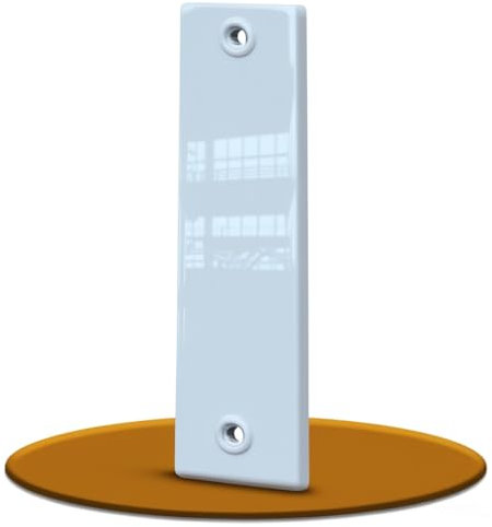 markiso® Rolladengurt Abdeckung geschlossen [Aluminium], Gurtwicklerblende – Gurtwickler Abdeckung, pulverbeschichtet Weiß, Lochabstände 135 mm, 160 mm, 185 mm, einfache Montage ohne Bohren