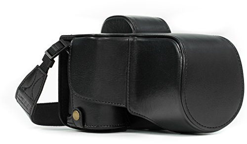 Megagear Ever Ready Custodia Protettiva In Cuoio Della Macchina Fotografica, Sacchetto Per Sony Alpha A7 Ii, A7R Ii, & A7S Ii With 28-70Mm Obiettivo Della Fotocamera Sistema Compatto (Nero)