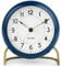 Arne Jacobsen Tischuhr Ø11 cm Station Originaldesign Schlummerfunktion, blau, Dunkelgrün