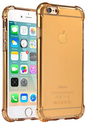 Jenuos iPhone 6 Case, iPhone 6s Case, Clear Soft TPU Shockproof Bumper Phone Case Cover for Apple iPhone 6 / 6s (6G-TPU-GD)