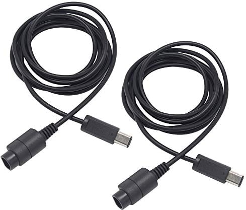 Coolayoung Pack of 2 Controller Extension Cable, 6tf/1.8m Extender Cord for Nintendo Wii Gamecube GCN