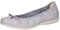 CAPRICE Damen Ballerinas aus Leder mit Schleife, Grau (Lt.Blue Perl), 38 EU