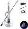 Elektrische Violine, 4/4 Acryl Transparent Farbe Silent Violine für Bühnenauftritt auf Spielniveau mit Tragetasche, Violinbogen Led Light Bluetooth Hochwertiger Kristall