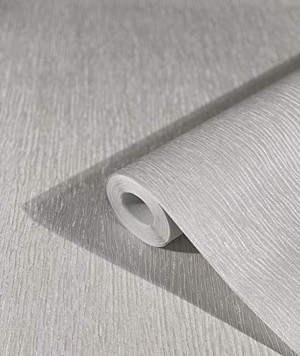 marburg Tapete Grau Struktur für Schlafzimmer oder Wohnzimmer Vliestapete 100% Made in Germany PREMIUM QUALITÄT 10,05 x 0,53m 32622