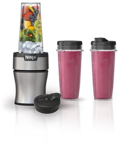 Ninja BN301 Nutri-Blender Plus Compact Personal Blender, 900-Peak-Watt Motor, Silver