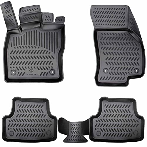 ELMASLINE 3D Gummimatten für KIA Picanto 2011-2017 | Fußmatten mit extra hohem 5cm Rand