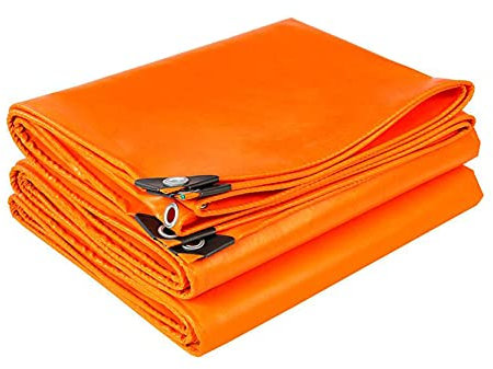 GXYAWPJ- PVC Orange Flammhemmende Abdeckplane Super Wasserdicht Kann für Verwendet Werden Außen Gerüst Schattierung Langlebige Anti-Sun-Mehrzweckplane 555g/㎡(Size:4×12m)