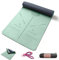 FP-TECH TAPPETINO DA YOGA IMBOTTITO ANTISCIVOLO FITNESS PILATES GINNASTICA IN TPE MAT CON SACCA 183 X 68 X 0.8 CM (Verde Acqua-Grigio)