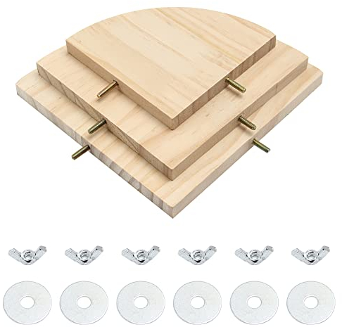 Keboyoe 3Pcs Hamster Sprungbrett Kleintier Plattform Springboard Plattform für Papageien,Eichhörnchen,Hamster (Groß,Mittel und Klein)